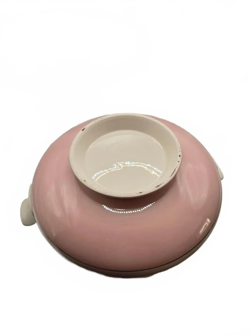 Covered Casserole Dish Vintage Lifetime Homer Laughlin Pink Rose & Platinum